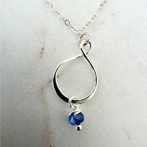 Elegant Sterling Silver Necklace with Blue Sodalite Gemstone